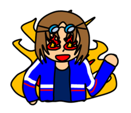 A girl who likes swimming sticker #7568797