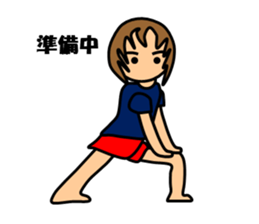 A girl who likes swimming sticker #7568798