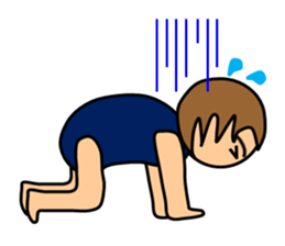 A girl who likes swimming sticker #7568803