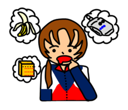 A girl who likes swimming sticker #7568806