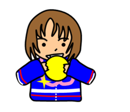 A girl who likes swimming sticker #7568814