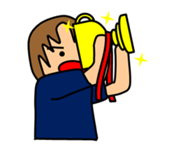 A girl who likes swimming sticker #7568815