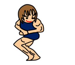 A girl who likes swimming sticker #7568819