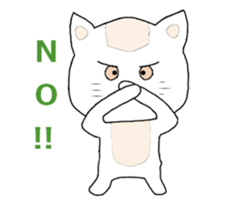 Sticker of me of a white cat sticker #7569509