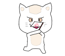 Sticker of me of a white cat sticker #7569519