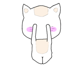 Sticker of me of a white cat sticker #7569539