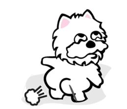 Cute APO Westie Terrier sticker #7569602