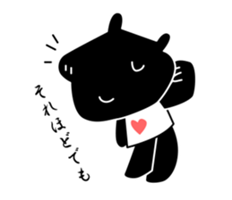 black cat with pretty heart sticker #7571179