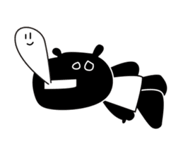black cat with pretty heart sticker #7571182