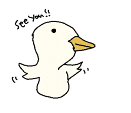 Gaatan. The cute duck. sticker #7571855