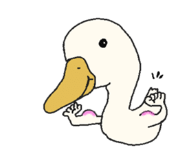 Gaatan. The cute duck. sticker #7571857
