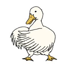 Gaatan. The cute duck. sticker #7571869