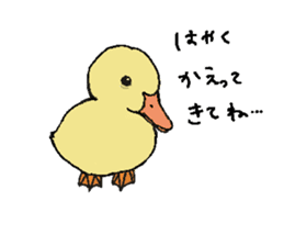 Gaatan. The cute duck. sticker #7571875