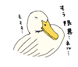 Gaatan. The cute duck. sticker #7571881
