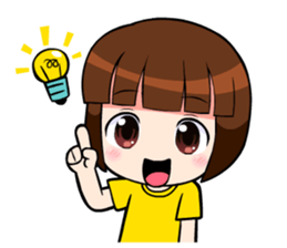 KOR ver, Cute girl 'DOTORI' sticker #7574695