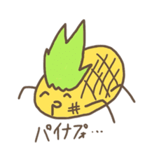 kamyu's pineapple stickers sticker #7576184