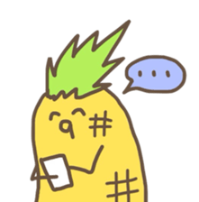 kamyu's pineapple stickers sticker #7576192