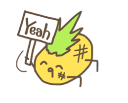 kamyu's pineapple stickers sticker #7576197