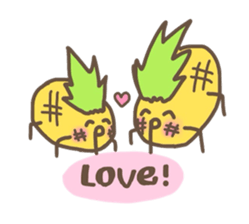 kamyu's pineapple stickers sticker #7576203