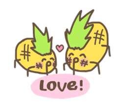 kamyu's pineapple stickers sticker #7576203