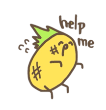 kamyu's pineapple stickers sticker #7576218