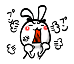 Eyebrows Rabbit!! sticker #7576420