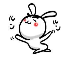 Eyebrows Rabbit!! sticker #7576421