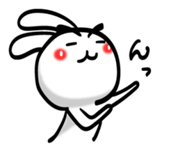Eyebrows Rabbit!! sticker #7576423
