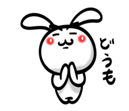 Eyebrows Rabbit!! sticker #7576430