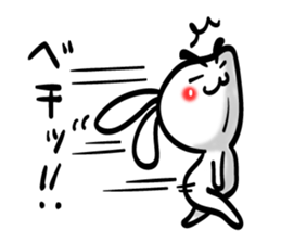 Eyebrows Rabbit!! sticker #7576435