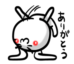 Eyebrows Rabbit!! sticker #7576436