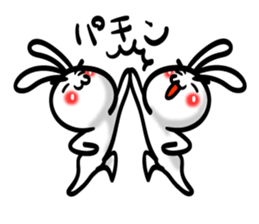 Eyebrows Rabbit!! sticker #7576442