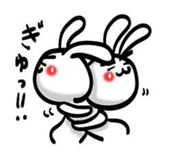 Eyebrows Rabbit!! sticker #7576443