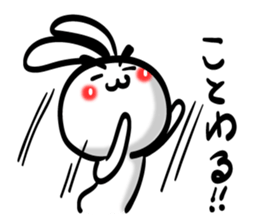 Eyebrows Rabbit!! sticker #7576448