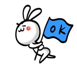 Eyebrows Rabbit!! sticker #7576450