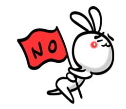 Eyebrows Rabbit!! sticker #7576451