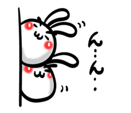 Eyebrows Rabbit!! sticker #7576452