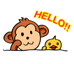 Super Cute Monkey Stickers sticker #7577958