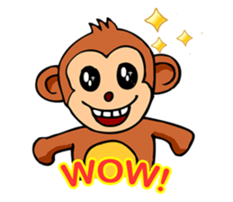 Super Cute Monkey Stickers sticker #7577963