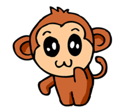 Super Cute Monkey Stickers sticker #7577966