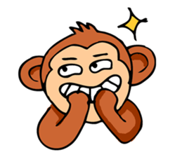 Super Cute Monkey Stickers sticker #7577969