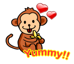 Super Cute Monkey Stickers sticker #7577971