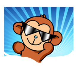 Super Cute Monkey Stickers sticker #7577976