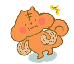 Gluttony sticker of gluttonous squirrel sticker #7579100