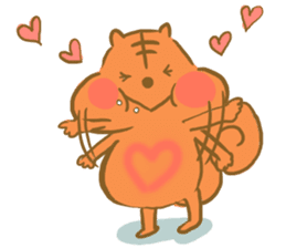 Gluttony sticker of gluttonous squirrel sticker #7579102