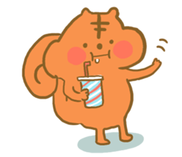 Gluttony sticker of gluttonous squirrel sticker #7579103