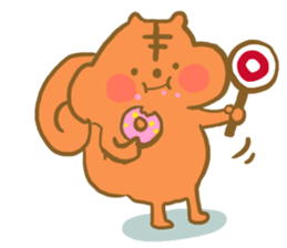 Gluttony sticker of gluttonous squirrel sticker #7579110