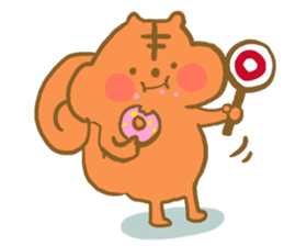 Gluttony sticker of gluttonous squirrel sticker #7579110