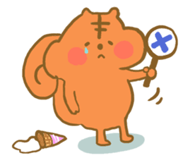 Gluttony sticker of gluttonous squirrel sticker #7579111