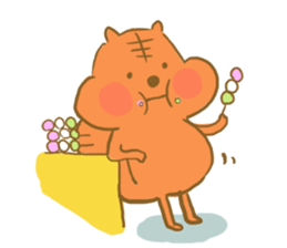 Gluttony sticker of gluttonous squirrel sticker #7579114